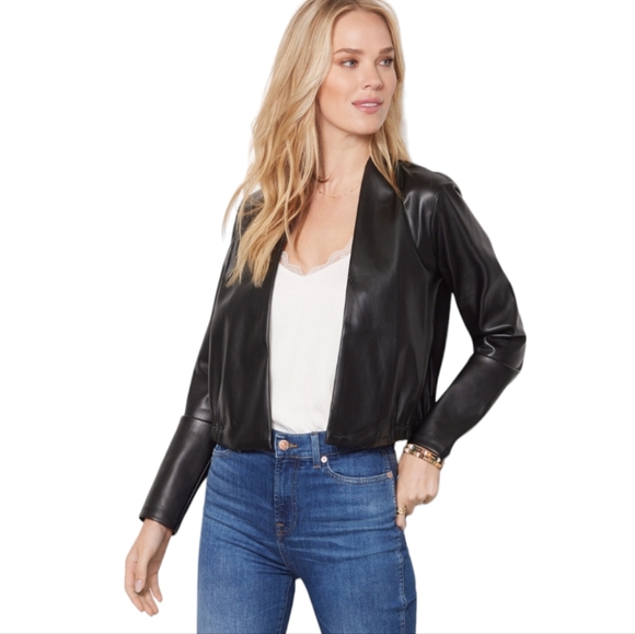 Evereve Jackets & Coats Surplice Faux Leather Jacket Poshmark